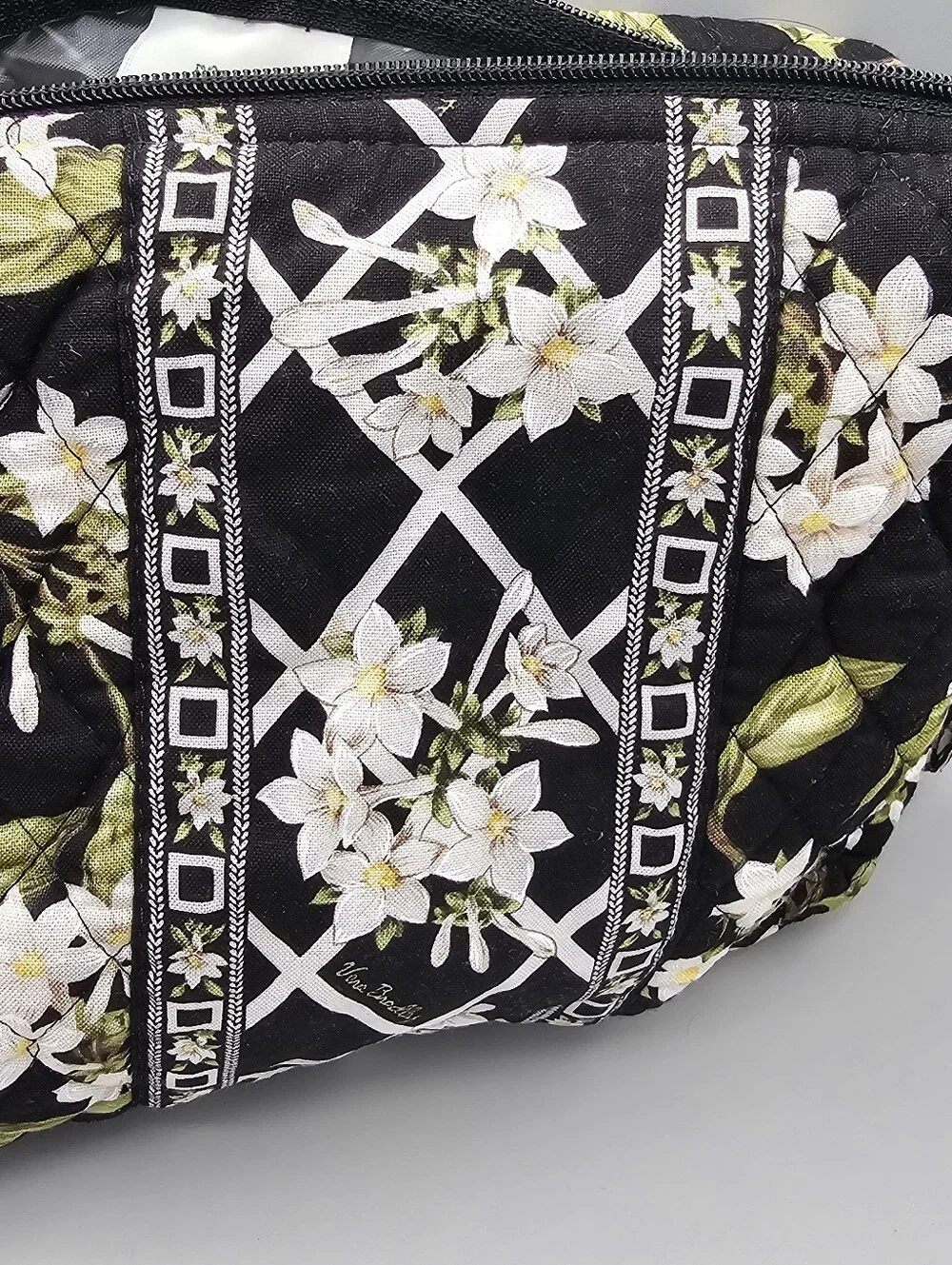 Retired Vera Bradley Jasmine Travel Cosmetic Bag Case With Liner Vintage USA